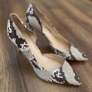 NINE WEST - 7.5 size snakeskin pump heel
